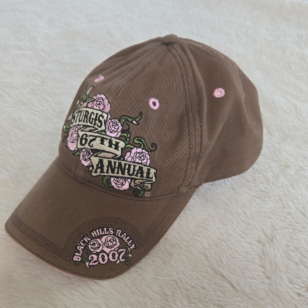 Brown Embroidered Women's Cap